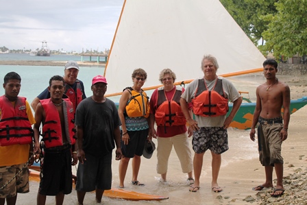 US Embassy folk and friends prepare for the sail or their life. Photo: WAM