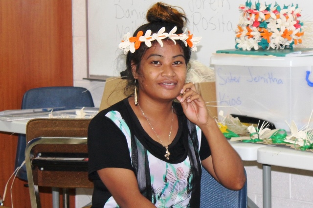 Alumni Sentiana Langinbelik was a WAM trainee in 2013 and is now attending the Juran Ae weaving program.