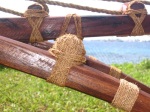 Taiwan canoe - detail of the intricate lashes