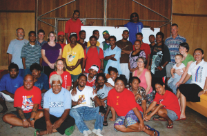 The WAM family with book publisher Jamie Zvirzdin, second from right. 