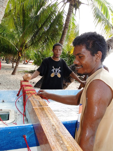 The refit of the Ailuk canoe was an important project for the atoll.