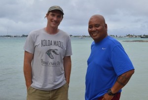 University of Hawaii's Joe Genz with WAM director Alson Kelen. Photo: Karen Earnshaw