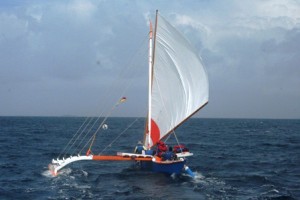 Smooth sailing in Majuro lagoon as Jitdam Kapeel heads for the pass. Photo: WAM