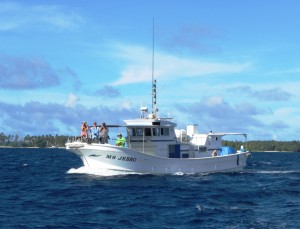 The MV Jebro, which acted as an escort boat on the voyage to Aur. Photo: WAM