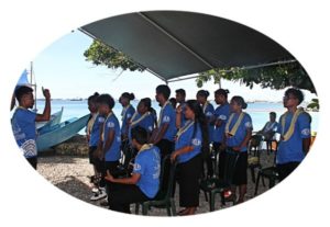 Graduates singing a song to show their appreciation. Photo: Sealend Laiden